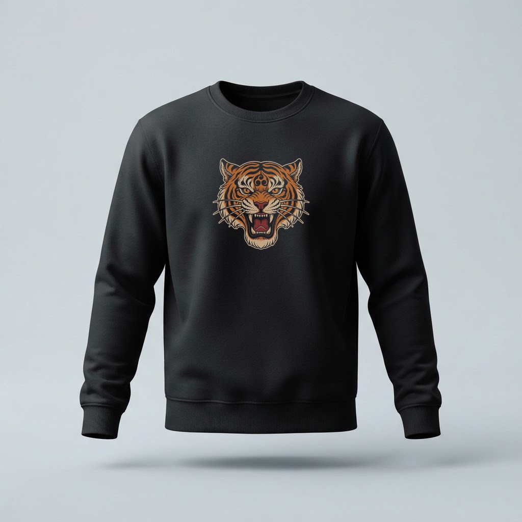 Andrei T. purtând produsul personalizat